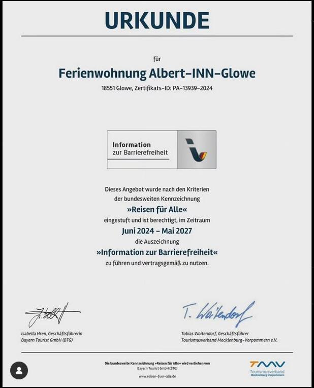 Albert-Inn-Glowe - Barrierefrei & 3 Schlafzimmer & Coworking & Strandkorb-Saisonal & Sauna Im Haus & Fahrraeder Exteriör bild